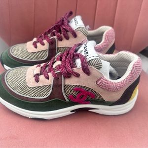 Pink and Green Chanel sneakers